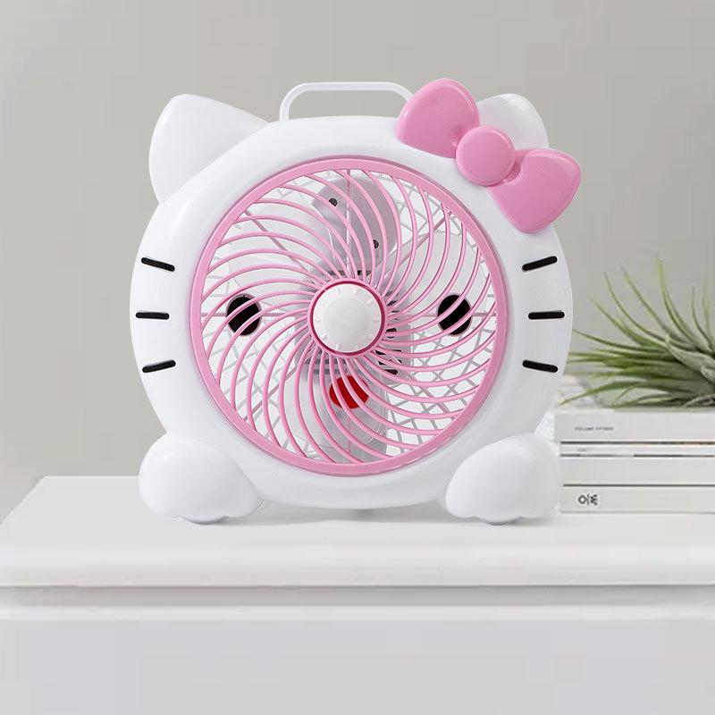 Compact Cartoon Electric Desk Fan for Student Dorms and Bedrooms