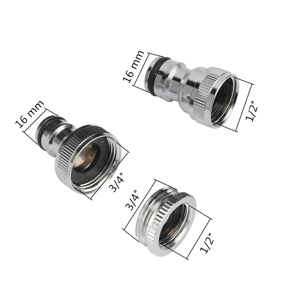 Adaptador Universal Conector para Torneira de Cozinha, Adaptador para Mangueira de Misturador, Conexões para Marcenaria, Rosca Fêmea/Macho de 1/2" 3/4"