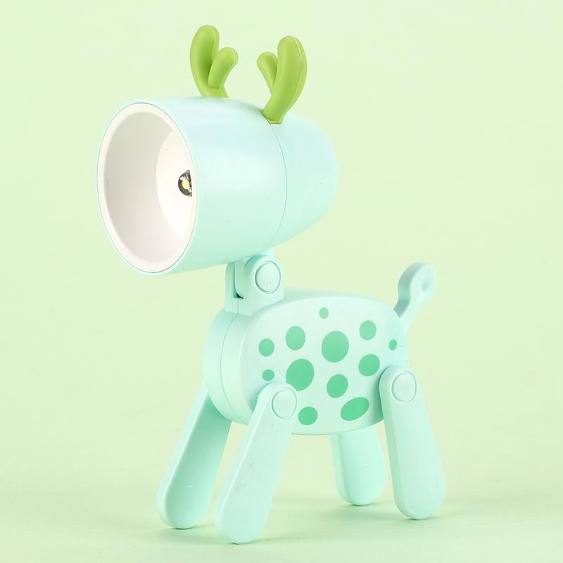 Creative Mini Led Desk Lamp Cartoon Folding Table Lamp Kids Room Bedroom Reading Book Light DIY Desktop Ornament Holiday Gifts