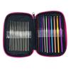 100PCS Needle Colored Aluminum 22 Piece Metal Crochet Hook 100 Piece Set, Yarn Crochet Bag