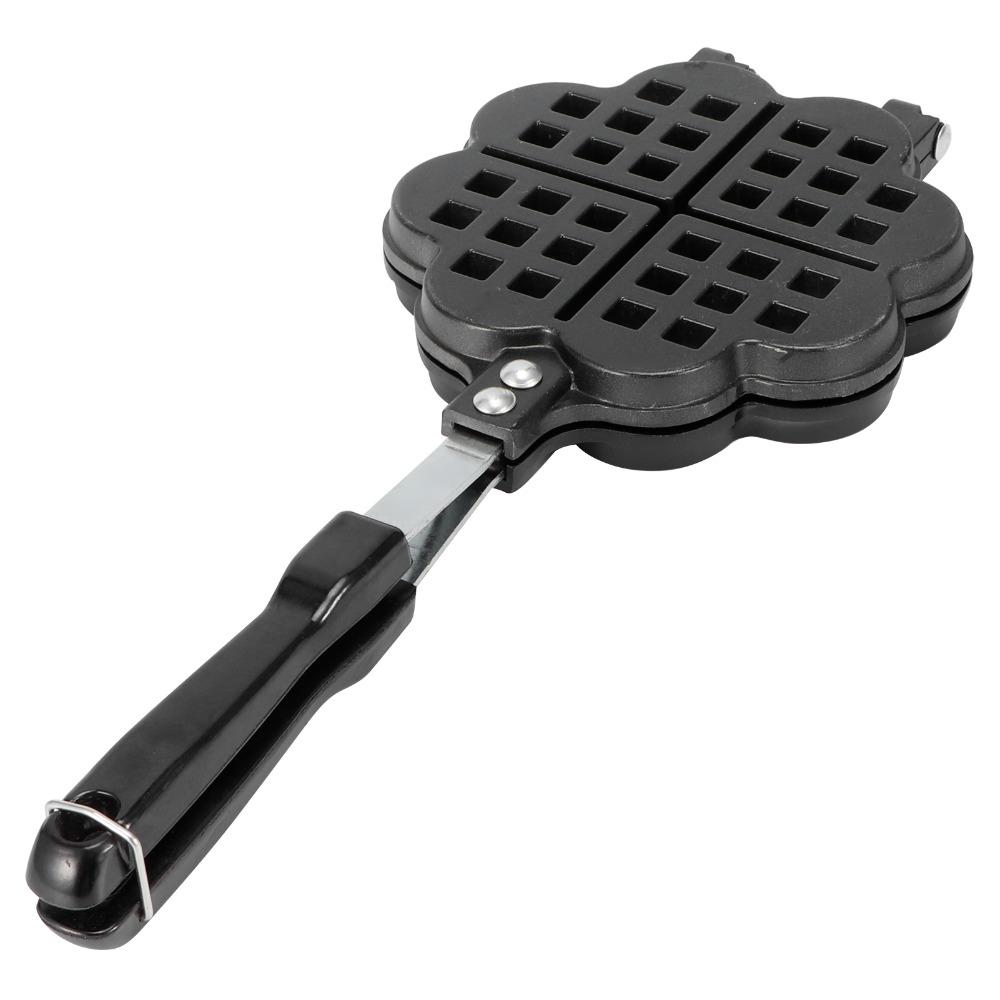 Heart Shaped Waffle Maker Non Stick Detachable Handle Waffle Irons Aluminum Alloy Portable Cake Mold