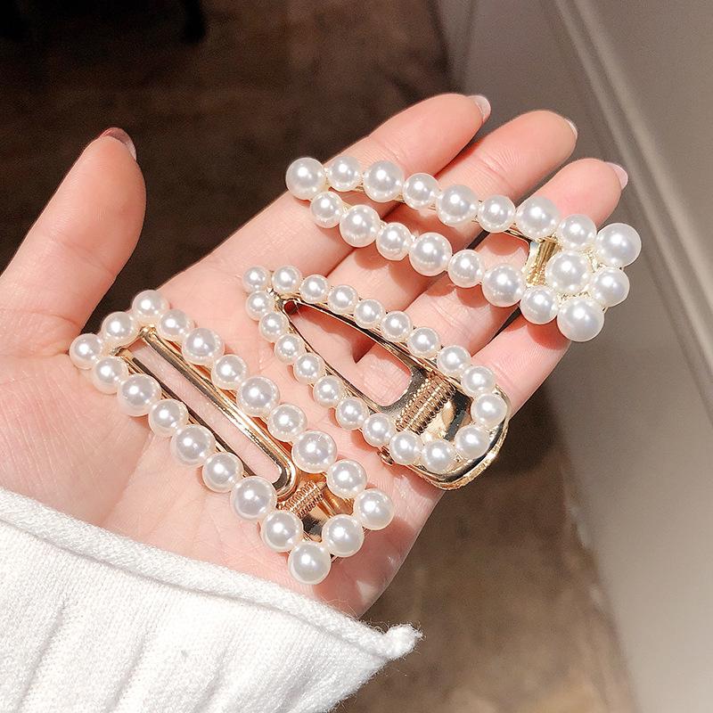 Korea Fashion Pearl Duckbill Clip Hairpin Women Girls Hair Clip Accessories Hair Clamp Claw Barrette Ornaments Hairgrip Headwear