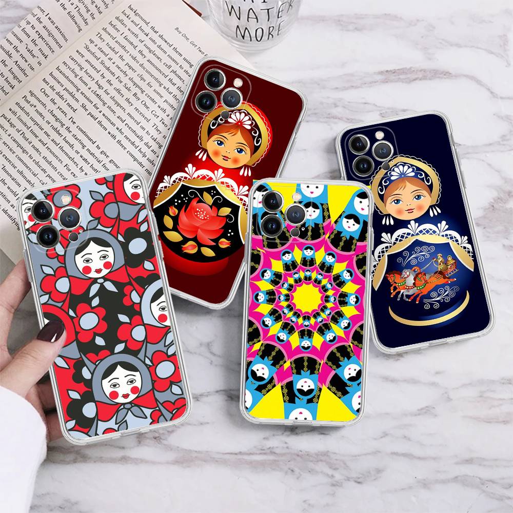 Russian Dolls Matryoshka Cute Case For Iphone 17 16 15 Pro Max 11 12 13 14 Pro Plus Phone Cover