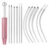 Stainless Steel Titanium Curved Piercing Taper Tool Earring Applicator Professional Puncture Straight/Curved Pole Earring Tool