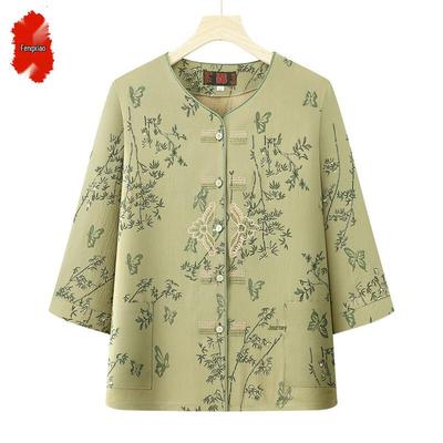 Women's Floral Seven-Sleeve Summer Cardigan Shirt