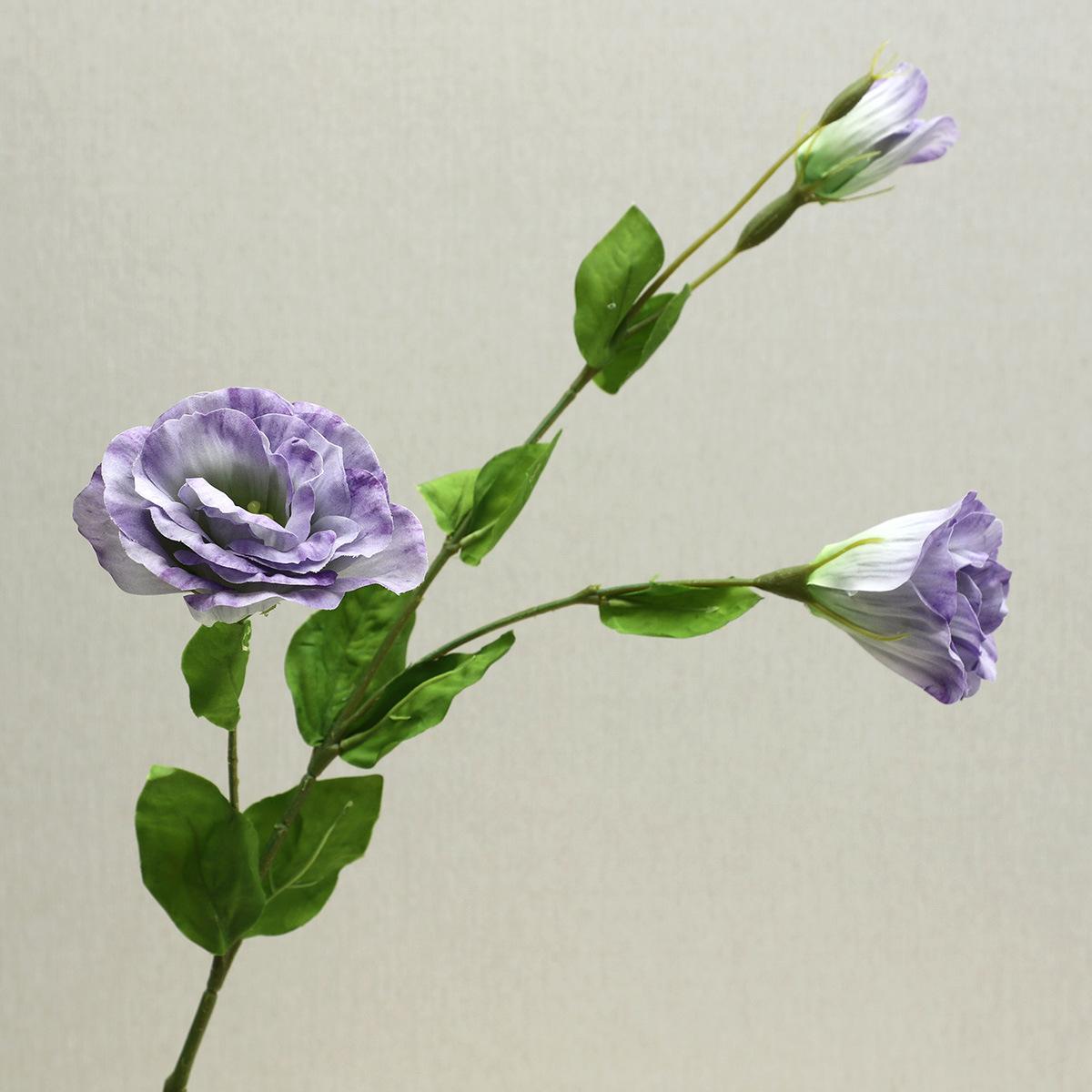 

High-end 3-head moisturizing Platycodon flower simulated flower, home furnishing, living room decoration ornament, hotel prop fake flower