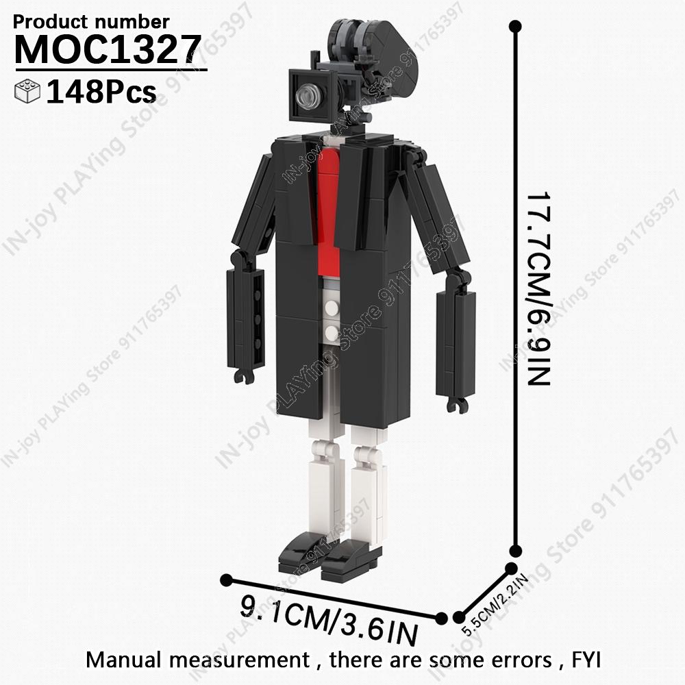 MOOXI Set di Figure Skibidi Toilet Man TvMan Cameraman Speakerman Blocchi da Costruzione Modello MOC Mattoncini Giocattoli per Adulti Bambini Regalo di Compleanno