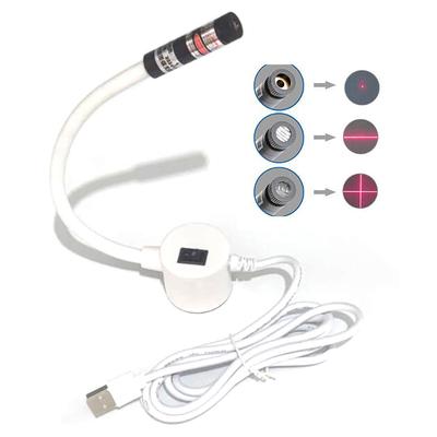 USB Rotes Laser-Positionierungslicht Infrarot Arbeitslampe Schneiden mit Magnetfuß DC5V Linie/Kreuz Nähmaschinenzubehör