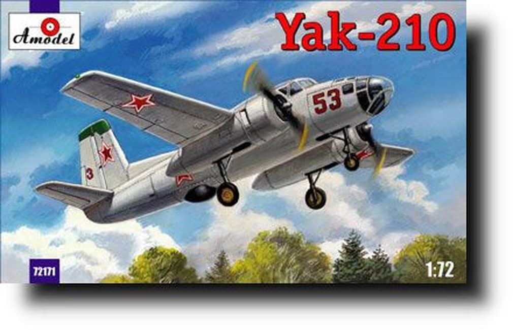 

Модель Яковлева бомбардировщик учебный самолет пластиковая модель AM72171 1/72 Як-210