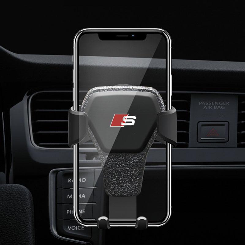 GR Gazoo Racing Car Phone Holder Air Vent Clip Mount Mobile GPS Cell Phone Stand For Audi C7 C6 C5 B5 B6 B7 B8 B9 D3 Q3 Q5 Q7 TT A1 A3 A4 A5