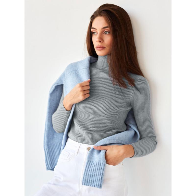 Turtleneck Sweater Women's Knitted Base Shirt Autumn Pullover Sweater