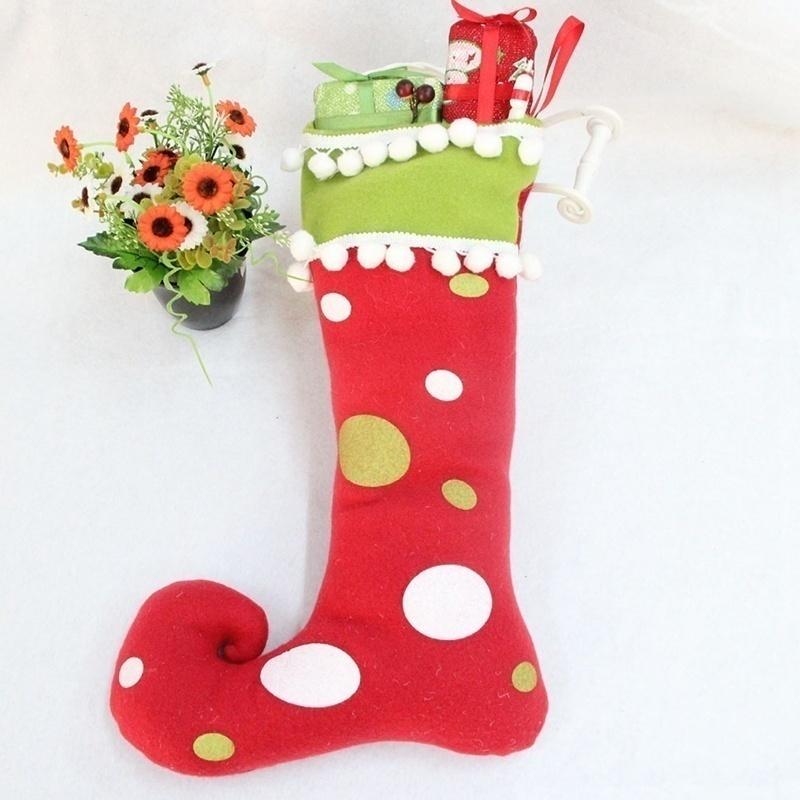 

Рождественский эльф, тканевый сапог, рождественская елка, подвесной носок, подвесной на окно, рождественский декор для дома красный