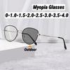 Photochromic Fashion Cat-Eye Myopia Glasses Large-Frame Comfortable Blue Light Blocking Minus Diopter Eyeglasses 0 To -4.0