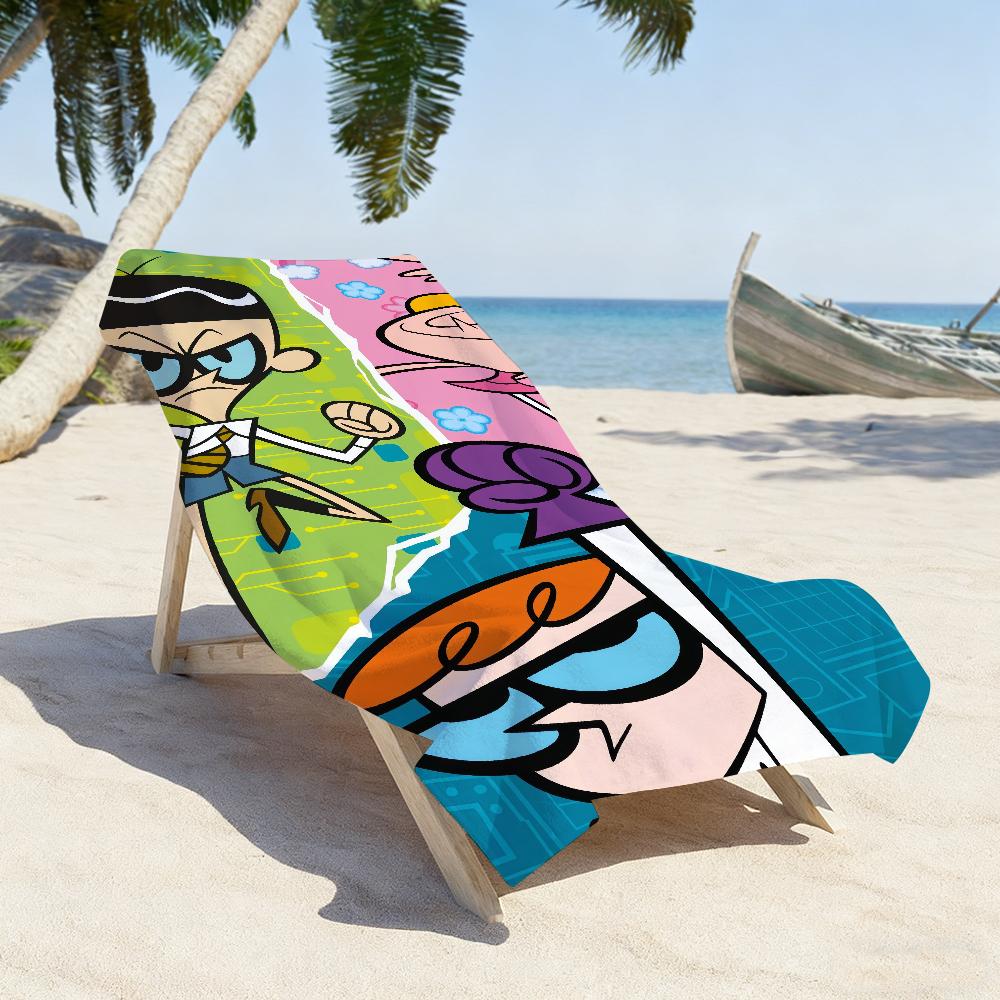 Fun Cartoon D-Dexters-Lab Cool Towel Soft Pool Gift For Travel Gym Shower Camping Quick Dry Sports Large Beach Towels