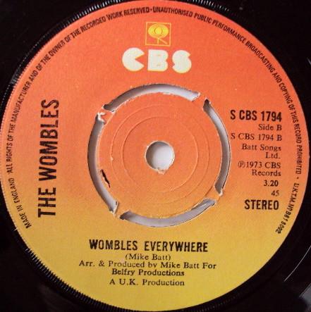 

7inch Record WOMBLES The Wombling Song SCBS1794 1974 UK Pop Used