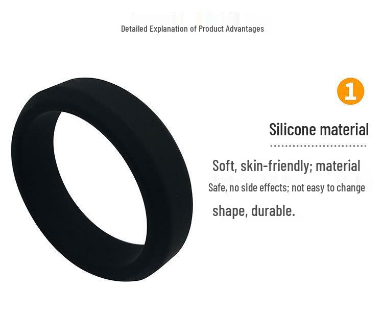Silicone Spermicidal Male Penis Restraint Ring - Adult Erotic Toy