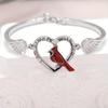 Love Red Bird Bracelet, Cool Party Jewelry, Valentine's Day Gift for Family and Friends