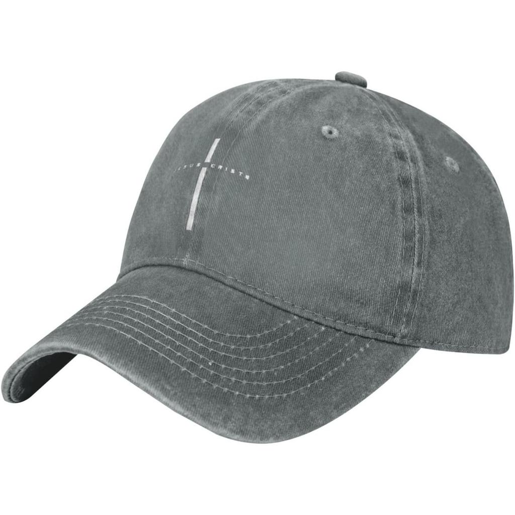 Christian Cross Baseball Cap Washed Cotton Dad Hat Low Profile Adjustable Unisex Sun Hat