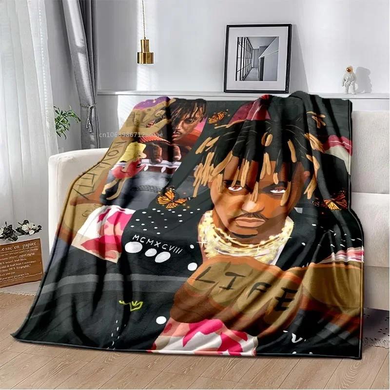 Album Rapper Juice Wrld 999 Blanket Poster Art Printed Flannel Blanket Soft Bedspread Sofa Warming Cover Gift for Music Fans
