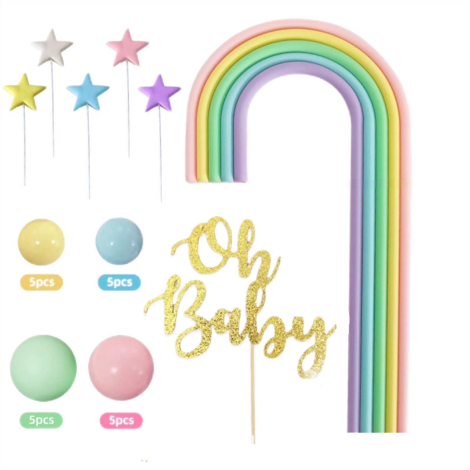 

12 цветов украшения для торта Синий Фиолетовый S украшения для торта Baby Shower Девочки Мальчики День рождения Товары для вечеринки One Size