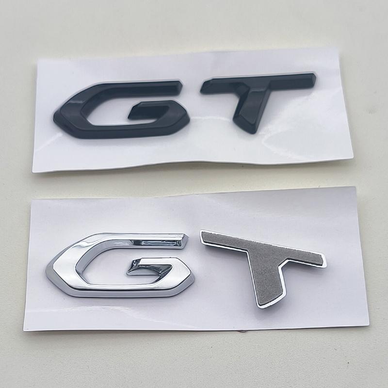 VZQR9 3D ABS Logo GT Emblem Letters Car Trunk Badge For Peugeot 208 2008 201 206 508 5008 207 408 4008 3008 308 GT Sticker Accessories