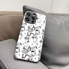Coque de téléphone CARTOON COURAGEOUS pour Iphone 17 Air 16 15 14 12 11 13 Pro Max Mini X Xr Xs Puls Housse en Verre Noir