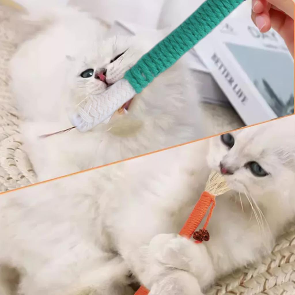 Cotton Rope Toy for Small Cats Dogs Resistances To Chew Cats Teeth Cleanning Chew Training Toy Pet Interactively Toy