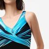 The New Contrasting One-piece Swimsuit Is a Feminine Gathering High-end Swimsuit with an Open Back Tight Suspender Strap