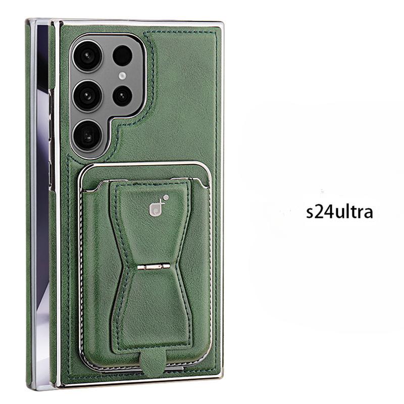 

Подходит для Samsung S24Ultra Чехол для мобильного телефона, держатель для карточек, кожаный чехол для мужчин с магнитной зарядкой Galaxy23Plus Business Samsung Galaxy S23