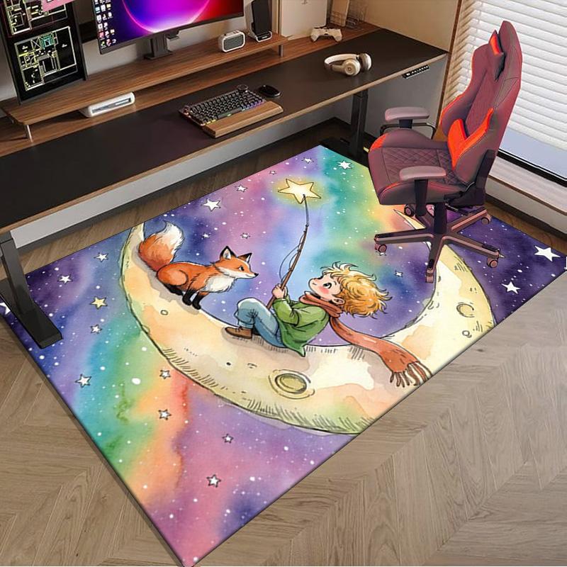Prince's Nightly Embrace Carpet, Chair Rug,Rug for Office Bedroom living rooms, Doormat decor Fan Gift Christmas Gift