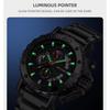 Mode Herrenuhr Sechs Zeiger Stahl Kalender Wasserdicht Quarzuhren Nachtlicht Freizeit Luxusuhr Geschenk Uhren Montre