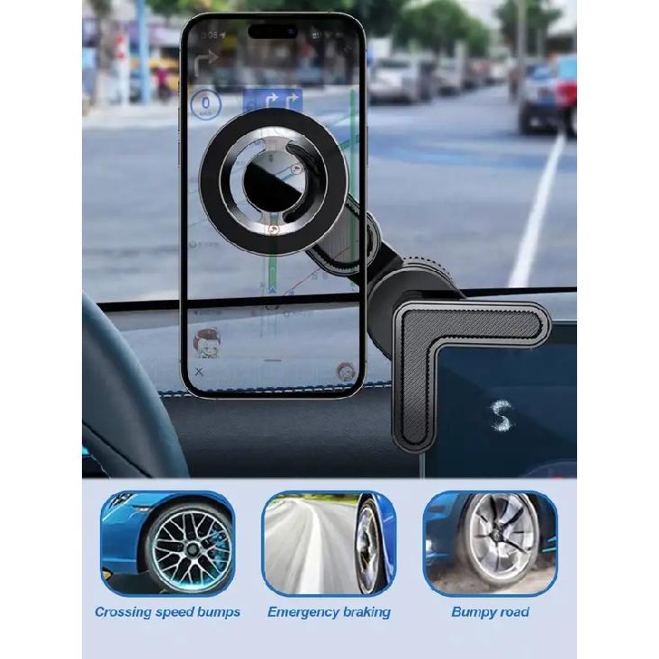 Magnetisk Mobilhållare för Bil - 360° Roterbar Arm, Handsfree Navigation, Universell för Alla Mobiler