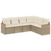 VidaXL Salon de Jardin avec Coussins 6 pcs, Canapés de Terrasse, Ensemble de Meubles de Patio, Mobilier d'Extérieur, Beige 3258404