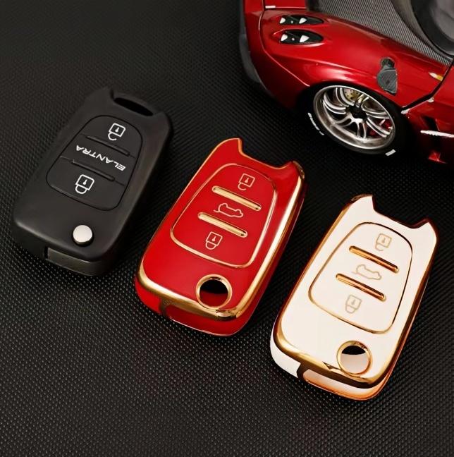 Nuova Custodia in TPU per Chiave Auto Per Hyundai I20 I30 Elantra Azera Veracruz Veloster Kia Rio K7 K5 Sportage Sorento Copertura Telecomando Pieghevole