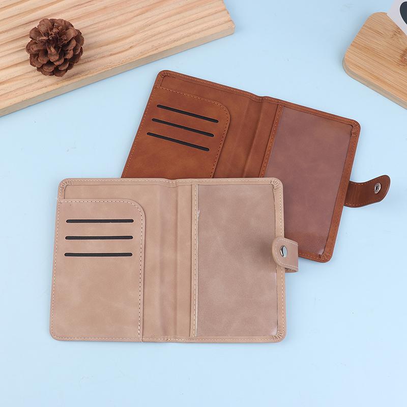 1Pc Id Holder With Airplane Clasp Pu Leather Travel Passport Cover Multiple Card Slots Passport Holder Unisex Travel Organizer