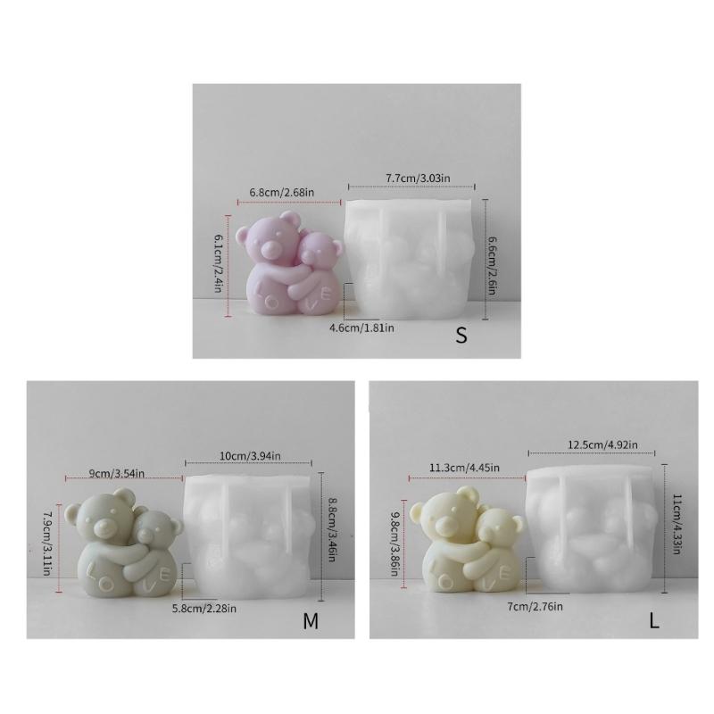 Hugging Bear Silicone Mold DIY Crafts Mold Scented Candle Mold DIY Table Ornament Mould Epoxy Resin Mold Nonstick