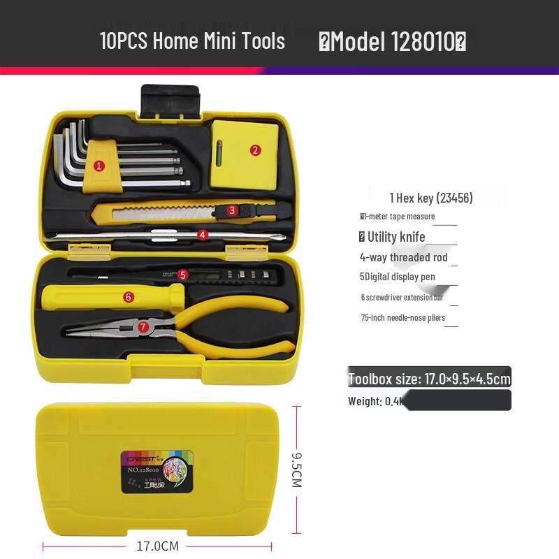 CREST 10-Piece Household Tool Set