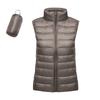 Women's Lightweight Down Jacket, Solid Color, Stand Up Collar, Down Vest With Pockets