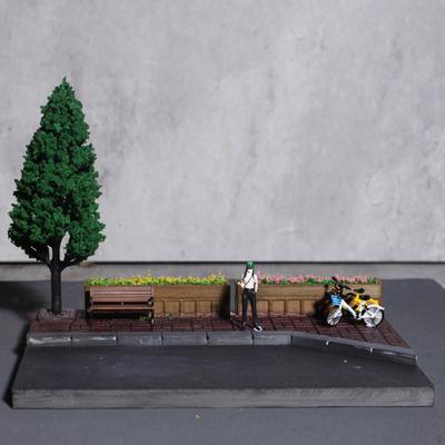 Maßstab 1/64 Miniatur-Szenenmodell Mini Architektonische Display-Kulisse Stadtecke für