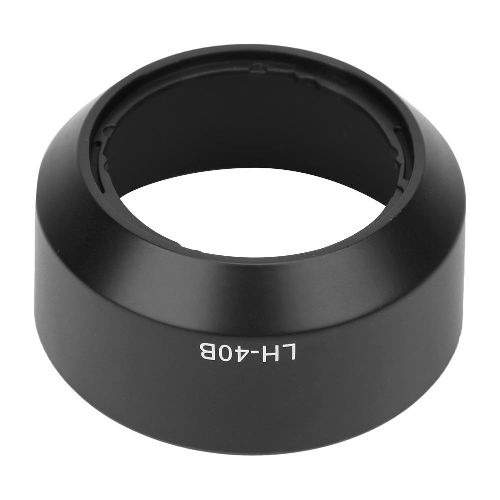LH-40B Quality Portable Plastic Camera Lens Hood Shade for Olympus M.ZUIKO 45mm F1.8(black)