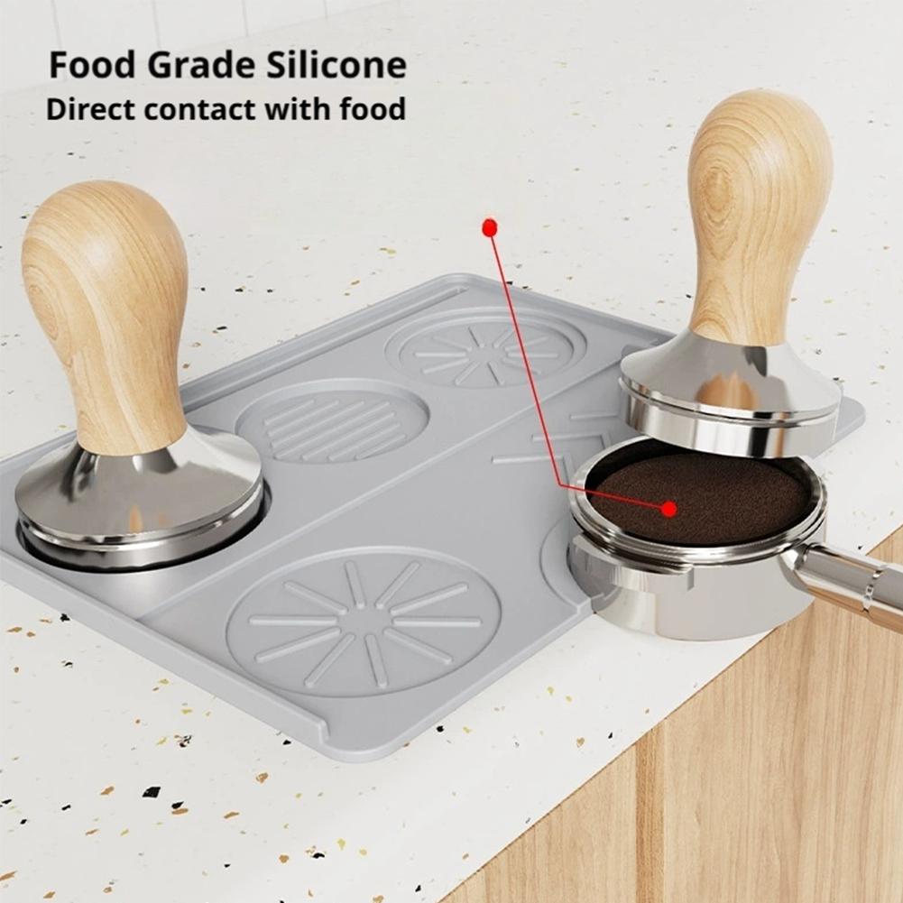1PCS 25x20cm Silicone Coffee Tamping Mat For Home Coffee Shop Espresso Machine Non Slip Base Portafilter Holder Pad Accessories