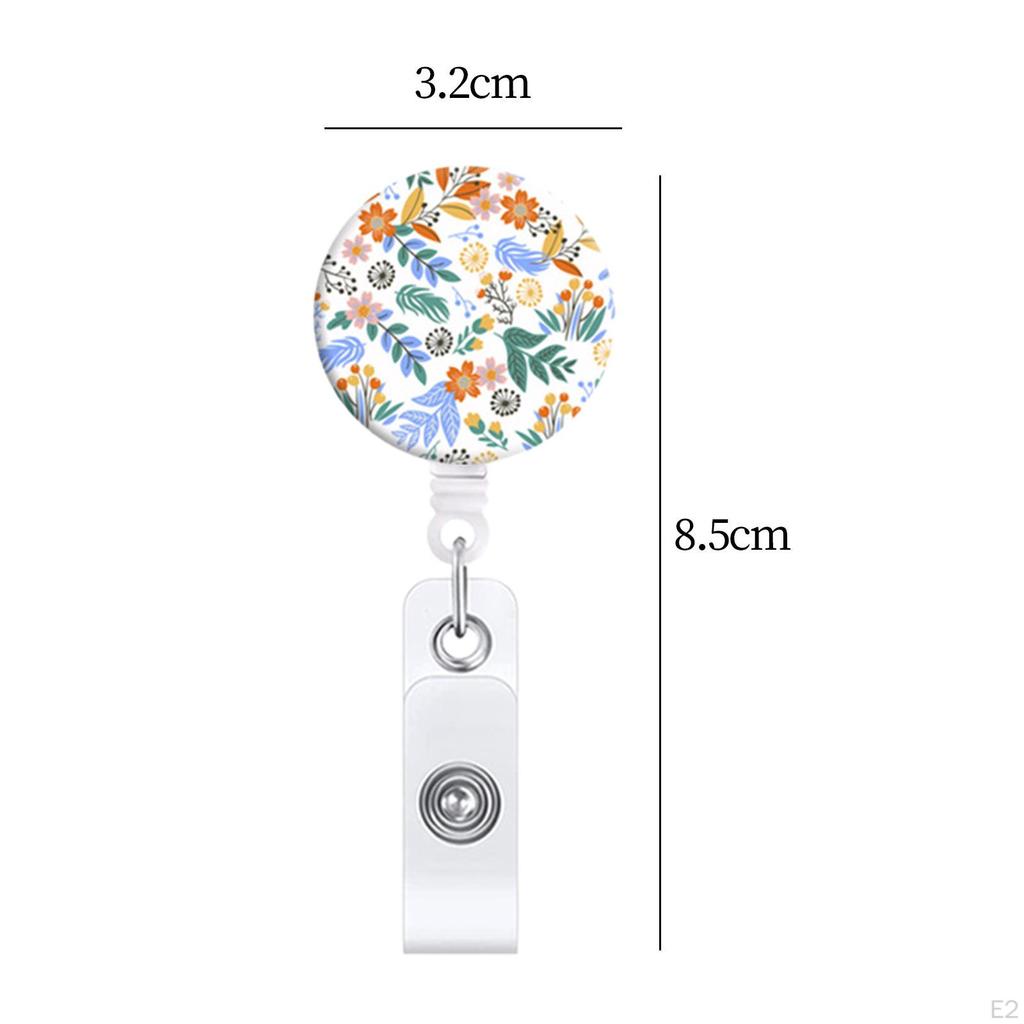 Nurse Retractable Badge Reel Holder ID Name Clip Multipurpose Cute with Alligator Swivel