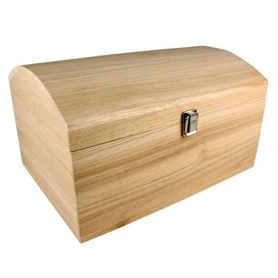 Wooden Chest with Domed Lid A 35 X 25 X 19.5 Cm