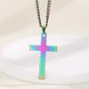 Simple Stainless Steel Cross Pendant Necklace Unisex Punk Hip Hop Charm Jewelry Gift