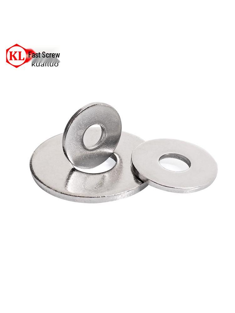 304 Stainless Steel Thickened Flat Washer with Wide Edges (M3-M30)