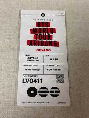 Bonus de diffusion en direct de la tournée mondiale BTS Arirang Goyang