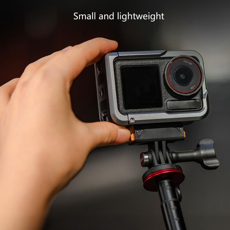 Metal Protective Camera Cage Magnetic Adsorption for Action 5 Professional with Quick Release and Cold Shoe Interfaces