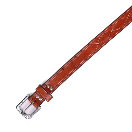 The Classic Tan Leather Everyday Men's Belt Made in India Of Full Grain Leather.