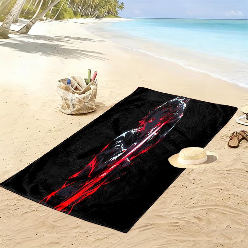 Shadow Warrior's Crimson Blade Beach Towel Soft Outdoor Camping Quickdrying Swim Towel Swim Outdoor Pool Towel Fashion Printing