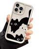 Creative Black & White Cat Phone Case for Apple iPhone 17 Pro Max/16/15/14/13 Pro